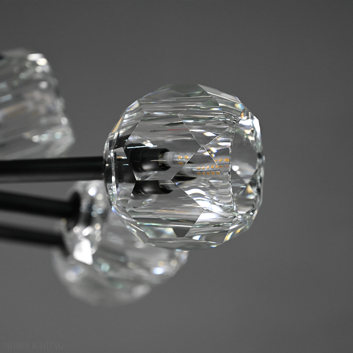 Boule Crystal Ball Round Chandelier 48"-Momo Lighting