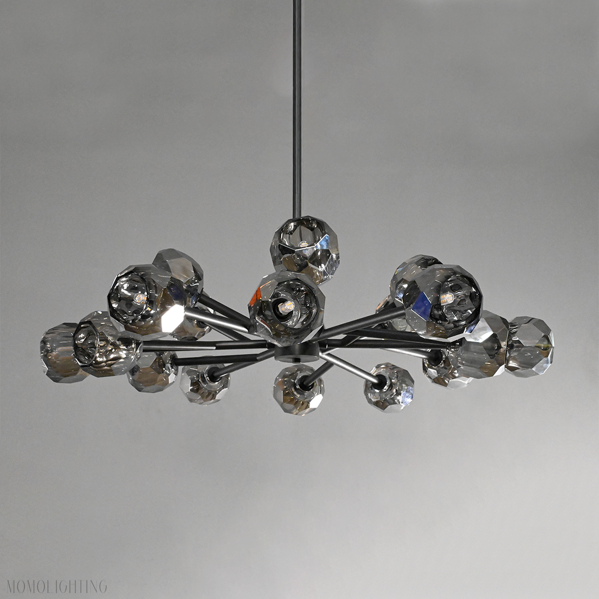 Boule Crystal Ball Round Chandelier 48"-Momo Lighting