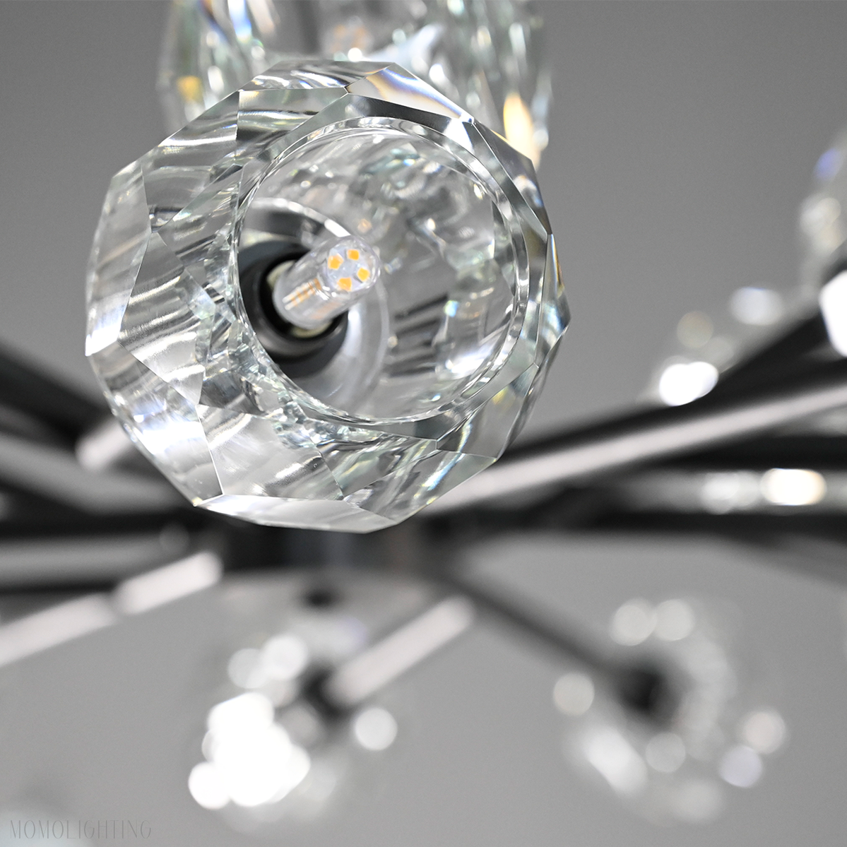 Boule Crystal Ball Round Chandelier 48"-Momo Lighting