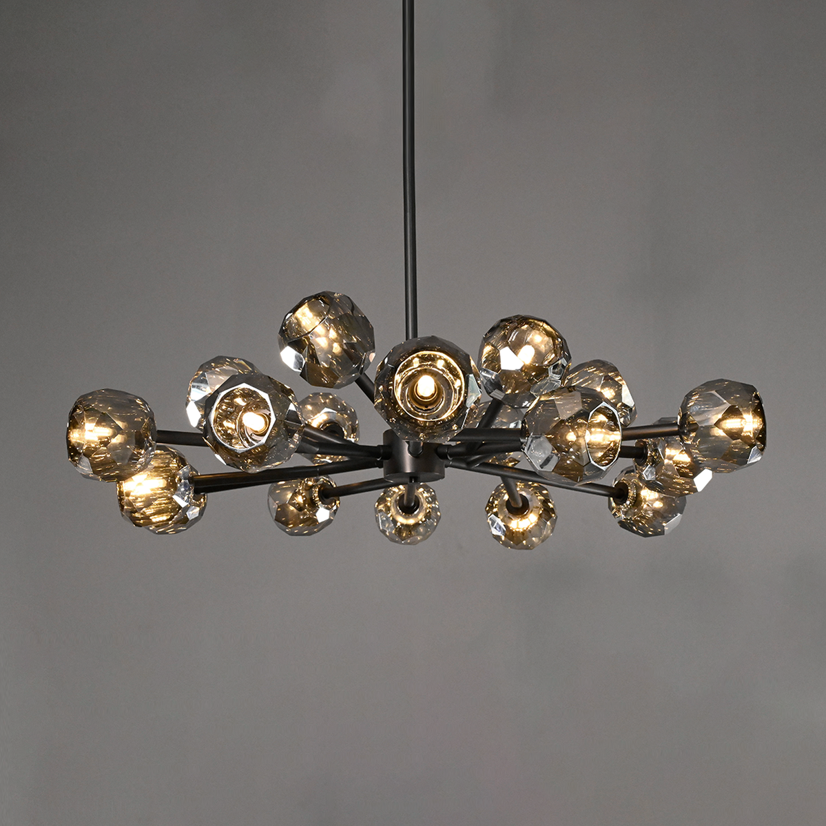 Boule Crystal Ball Round Chandelier 48"-Momo Lighting