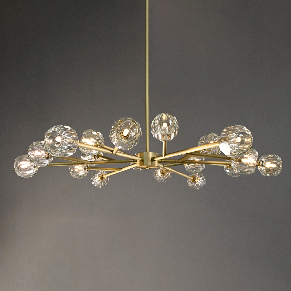 Boule Crystal Ball Round Chandelier 60"-Momo Lighting