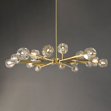 Boule Crystal Ball Round Chandelier 60"-Momo Lighting