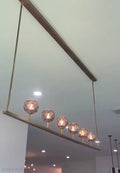 Boule Crystal Ball Single Linear Chandelier 48” 60