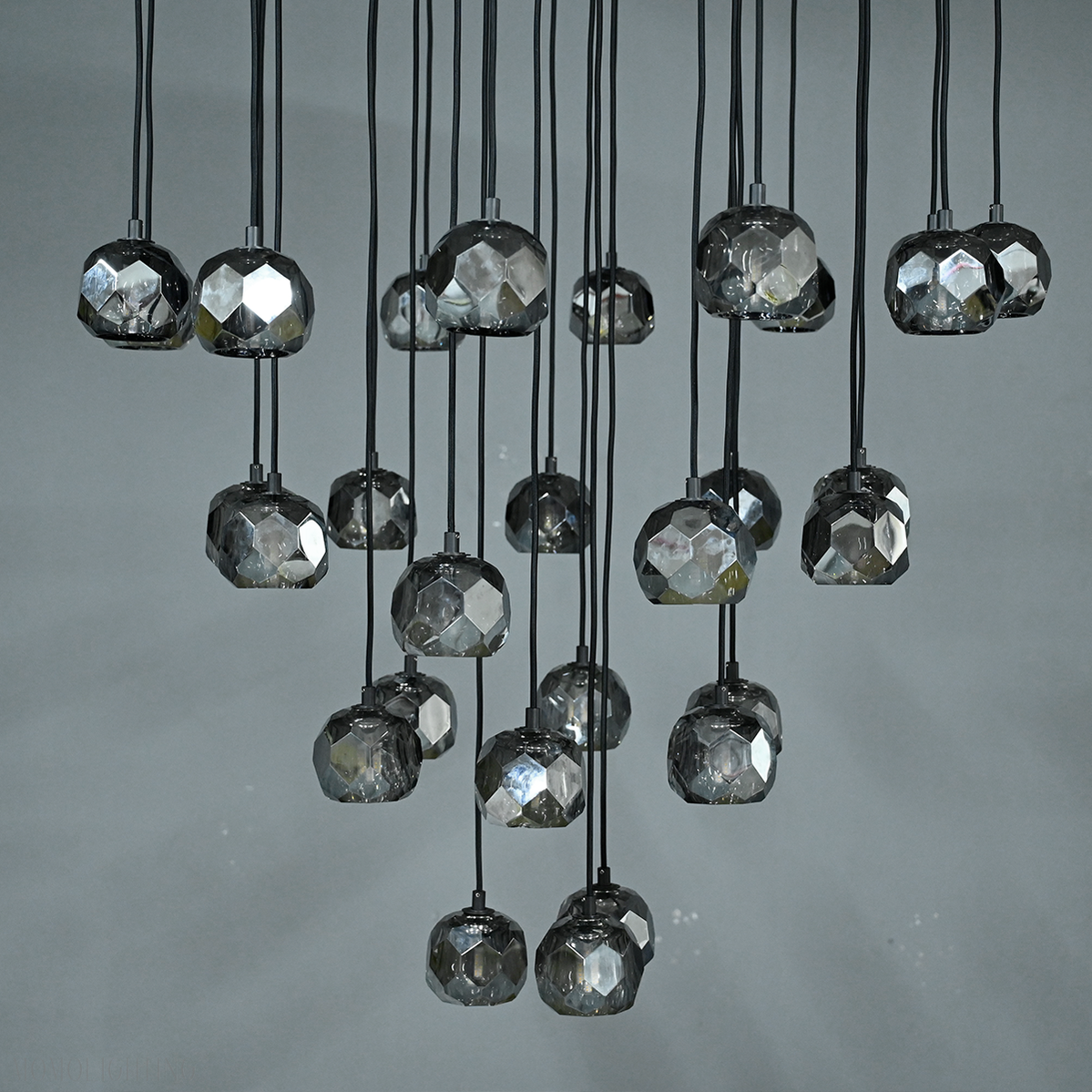 Boule Crystal Round Cluster Chandelier 30"