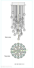 Boule Crystal Round Cluster Chandelier 40