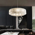 Brendra Alabaster 2-Tier Round Chandelier-Momo Lighting