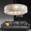 Brendra Alabaster 2-Tier Round Chandelier-Momo Lighting