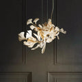 Bustling Ceramic Ginkgo Leaf Chandelier-Momo Lighting