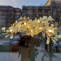 Bustling Ceramic Ginkgo Leaf Chandelier-Momo Lighting