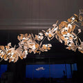 Bustling Ceramic Ginkgo Leaf Chandelier-Momo Lighting