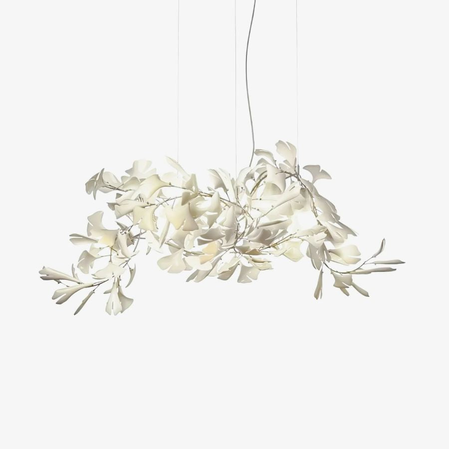 Bustling Ceramic Ginkgo Leaf Chandelier-Momo Lighting