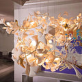 Bustling Ceramic Ginkgo Leaf Chandelier-Momo Lighting