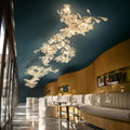 Bustling Ceramic Ginkgo Leaf Chandelier-Momo Lighting