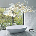 Bustling Ceramic Ginkgo Leaf Chandelier-Momo Lighting