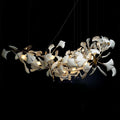 Bustling Ceramic Ginkgo Leaf Chandelier-Momo Lighting