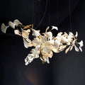Bustling Ceramic Ginkgo Leaf Chandelier-Momo Lighting