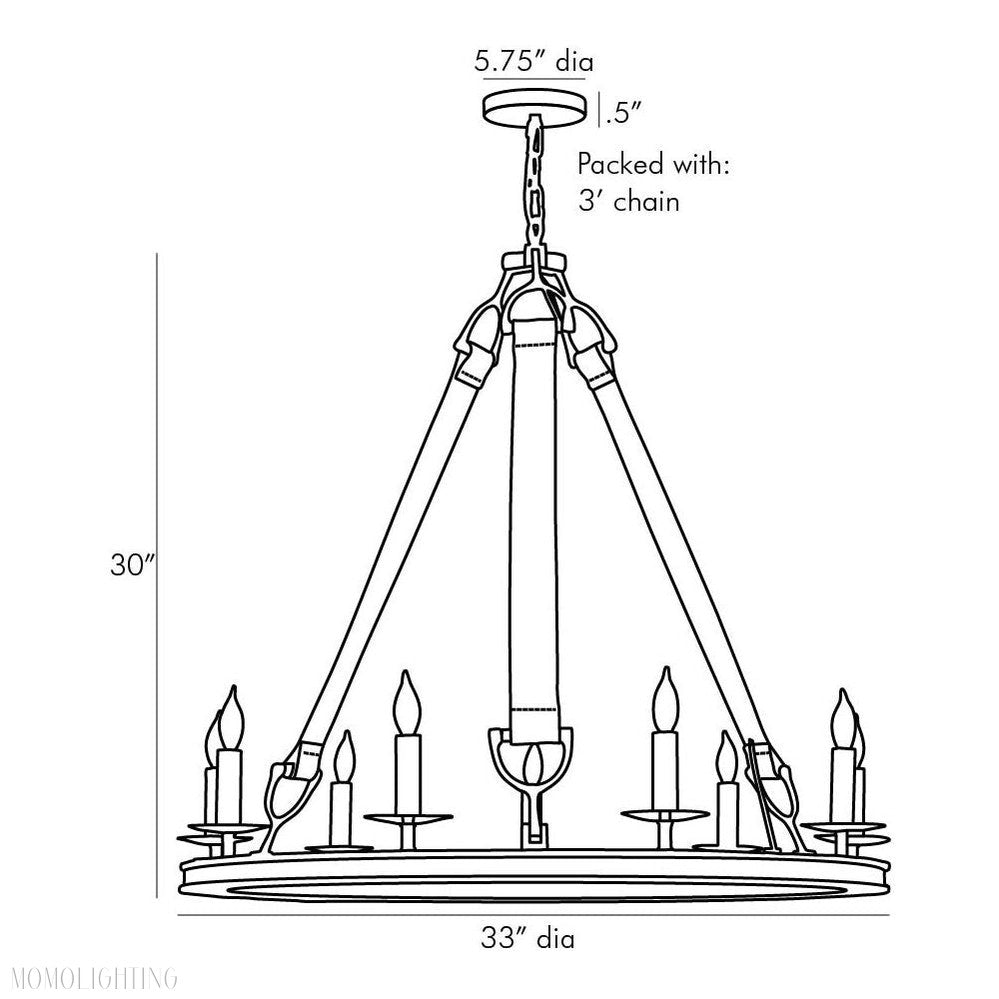 CHANEY CHANDELIER 36”D-Momo Lighting