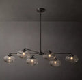 Cabrete Clear Glass Mobile Linear Chandelier 60'' 72''-Momo Lighting