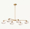 Cabrete Clear Glass Mobile Linear Chandelier 60'' 72''-Momo Lighting