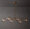 Cabrete Clear Glass Mobile Linear Chandelier 60'' 72''-Momo Lighting