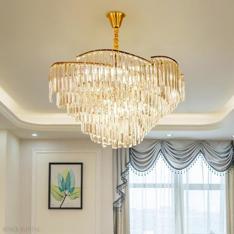 Caetano Crystal Chandelier-Momo Lighting