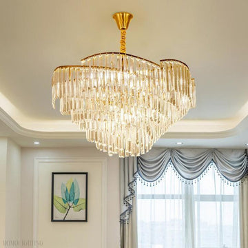 Caetano Crystal Chandelier-Momo Lighting