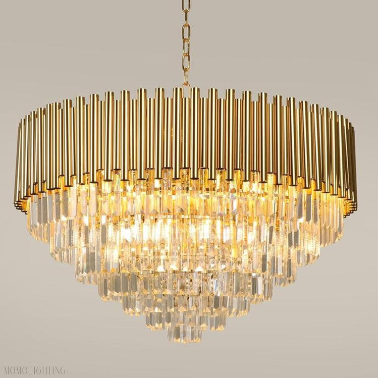 Callistenes Clear Crystal Chandelier-Momo Lighting