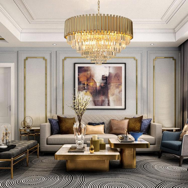 Callistenes Clear Crystal Chandelier-Momo Lighting