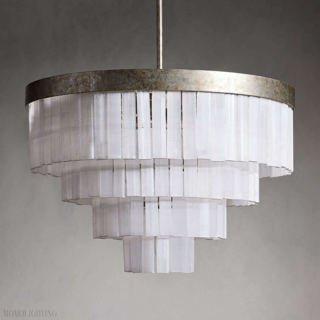 Cameron Luxury 4 Tier Selenite Chandelier-Momo Lighting