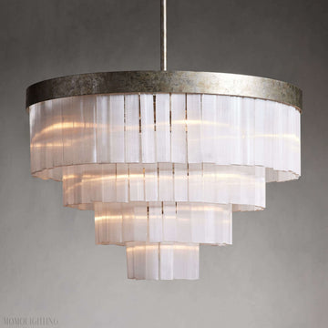 Cameron Luxury 4 Tier Selenite Chandelier-Momo Lighting