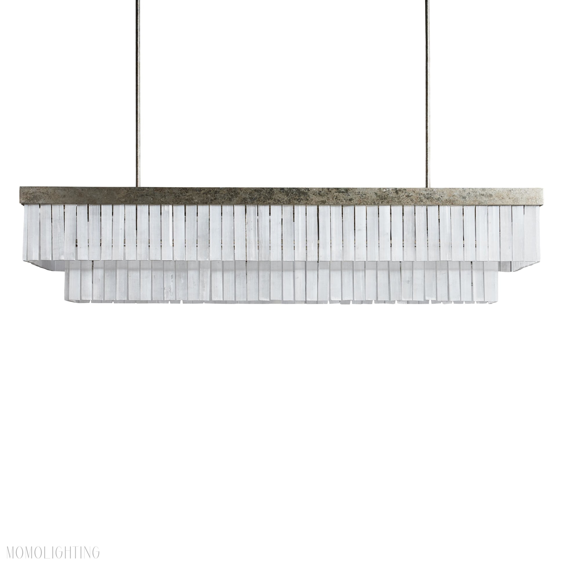 Cameron Luxury Selenite Linear Chandelier 49'' 59''-Momo Lighting