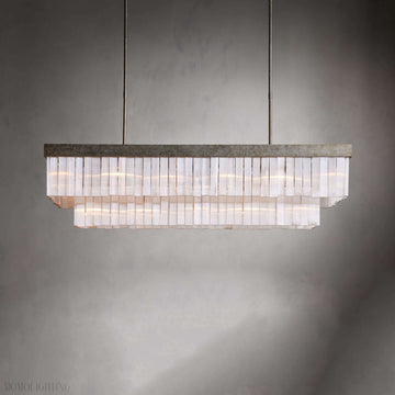 Cameron Luxury Selenite Linear Chandelier 49'' 59''-Momo Lighting
