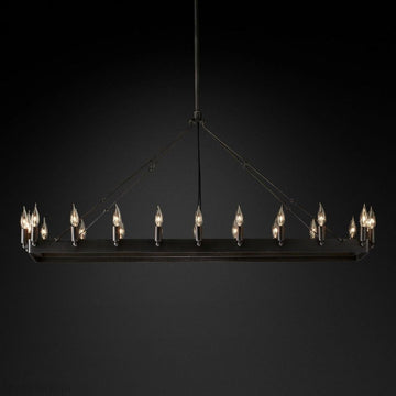 Camino Vintage Candelabra Rectangle Chandelier