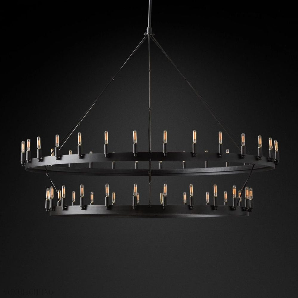 Camino Vintage Filament 2-Tier Round Chandelier-Momo Lighting