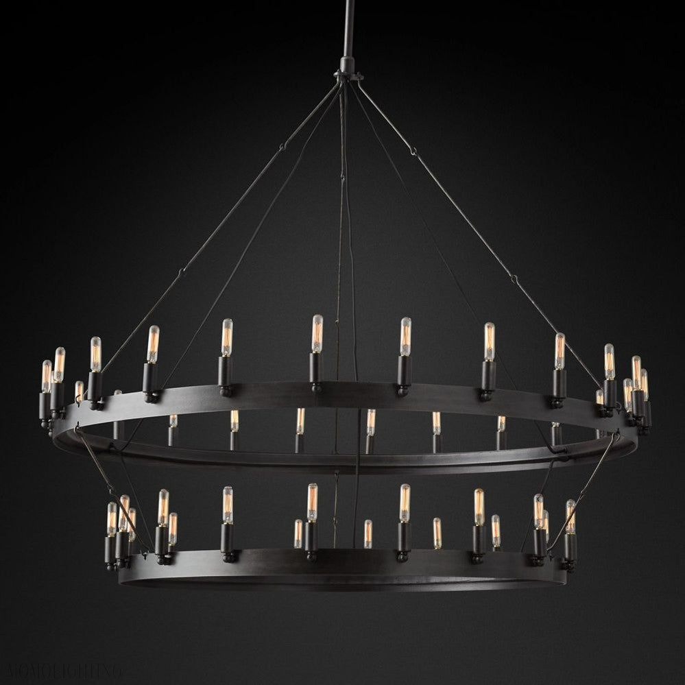 Camino Vintage Filament 2-Tier Round Chandelier-Momo Lighting