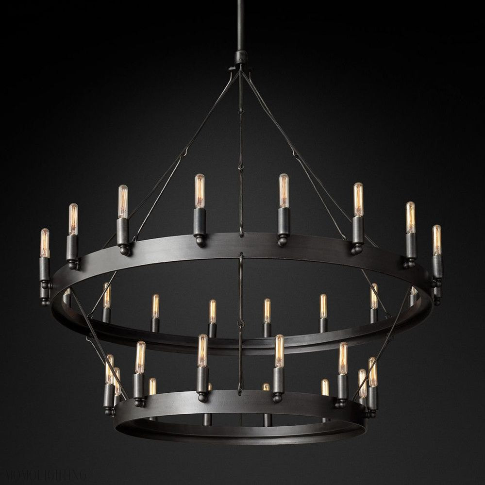 Camino Vintage Filament 2-Tier Round Chandelier-Momo Lighting