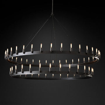 Camino Vintage Filament 2-Tier Round Chandelier-Momo Lighting