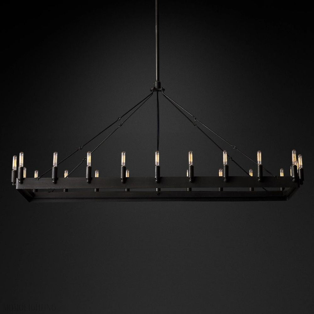 Camino Vintage Filament Rectangle Chandelier-Momo Lighting