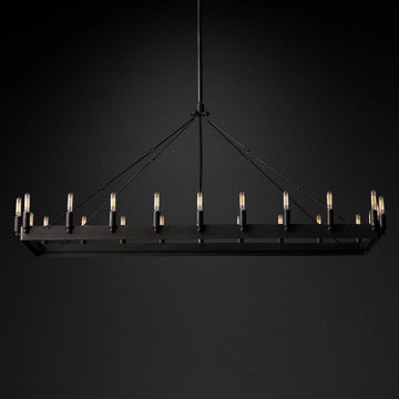 Camino Vintage Filament Rectangle Chandelier-Momo Lighting