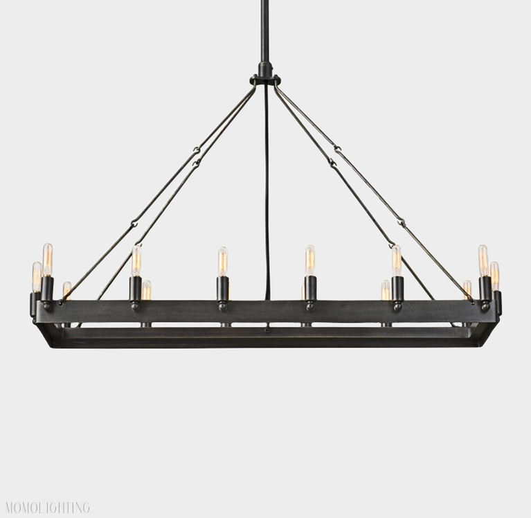 Camino Vintage Filament Rectangular Chandelier