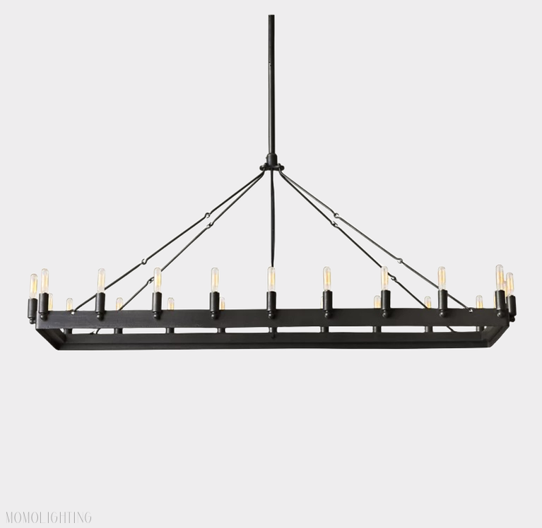 Camino Vintage Filament Rectangular Chandelier