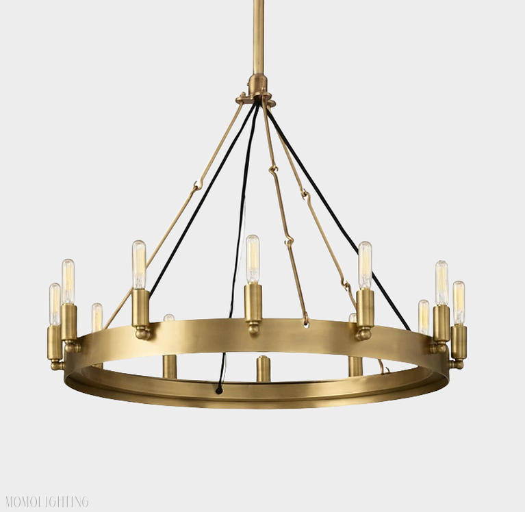 Camino Vintage Filament Round Chandelier-Momo Lighting
