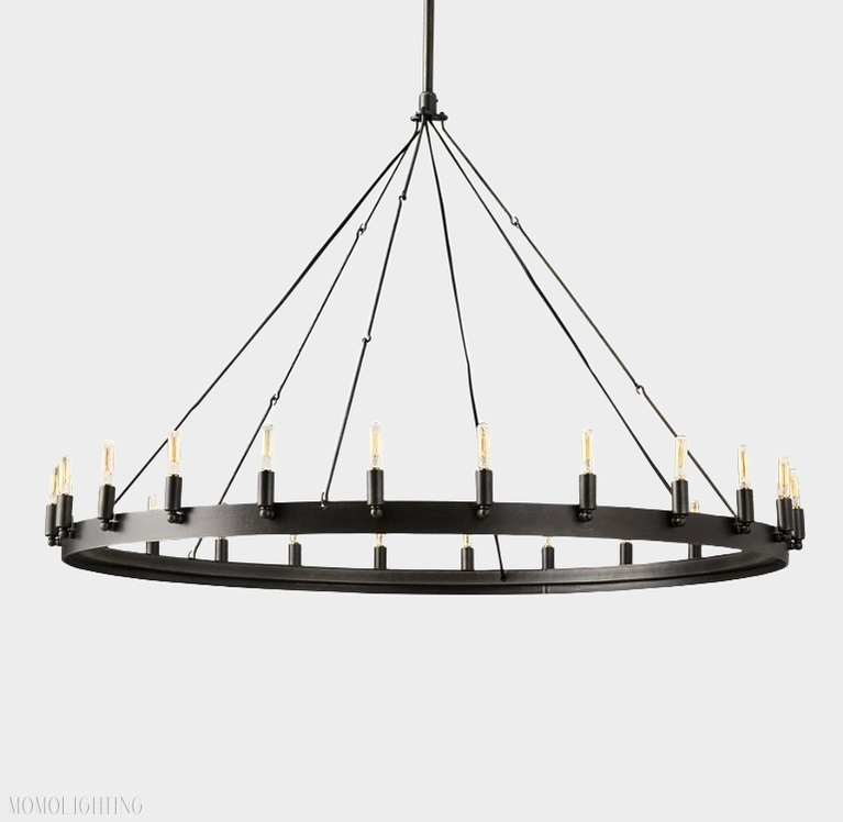 Camino Vintage Filament Round Chandelier-Momo Lighting