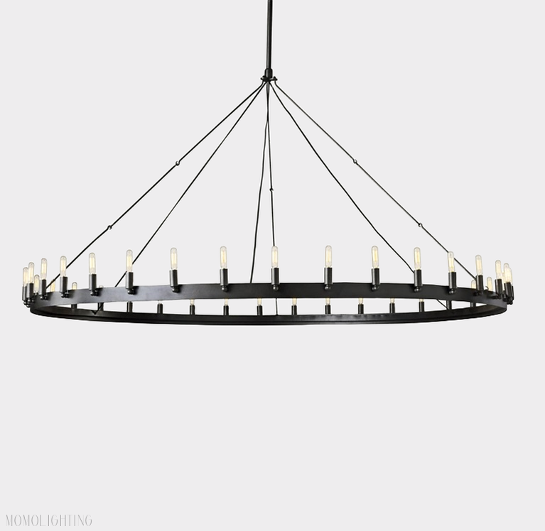 Camino Vintage Filament Round Chandelier-Momo Lighting