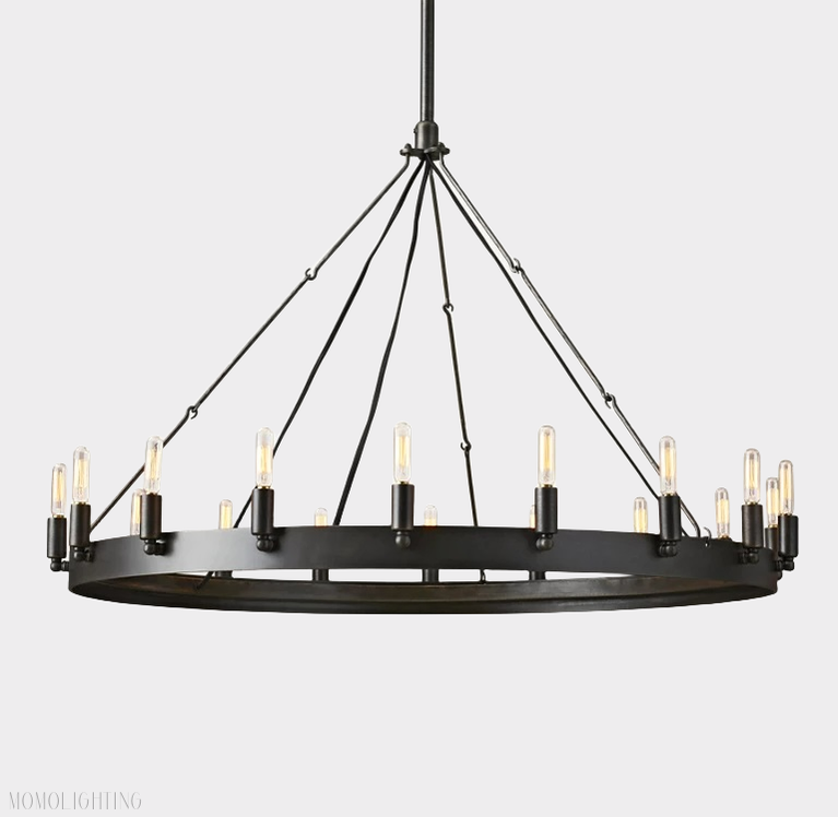 Camino Vintage Filament Round Chandelier-Momo Lighting