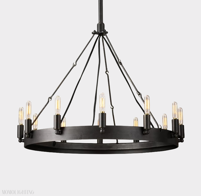 Camino Vintage Filament Round Chandelier-Momo Lighting