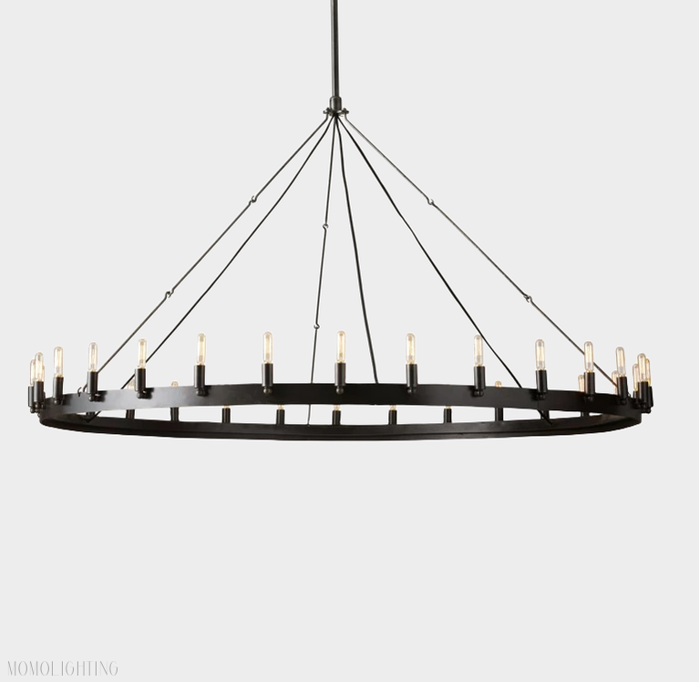Camino Vintage Filament Round Chandelier-Momo Lighting