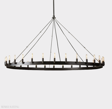 Camino Vintage Filament Round Chandelier-Momo Lighting