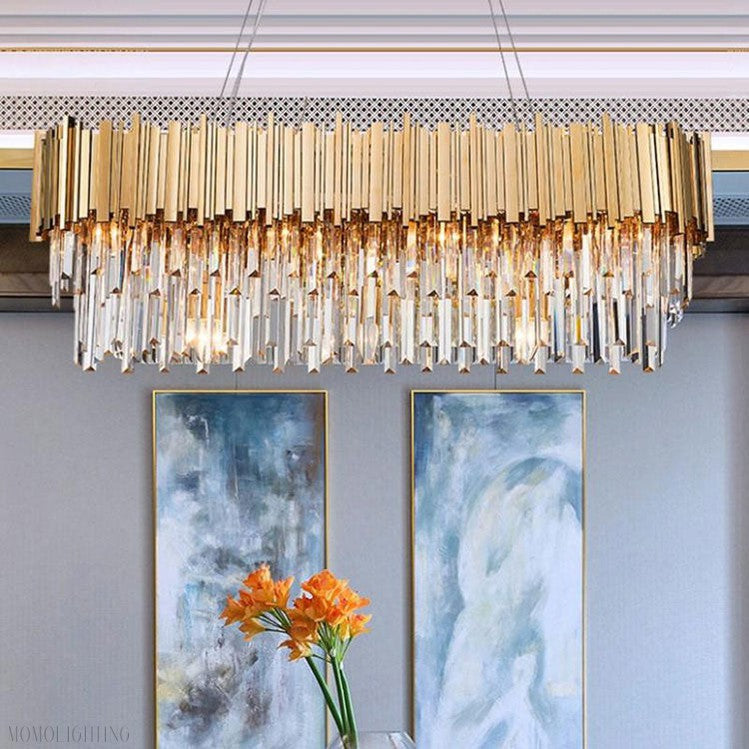 Candi Crystal Chandelier for Dining Room-Momo Lighting