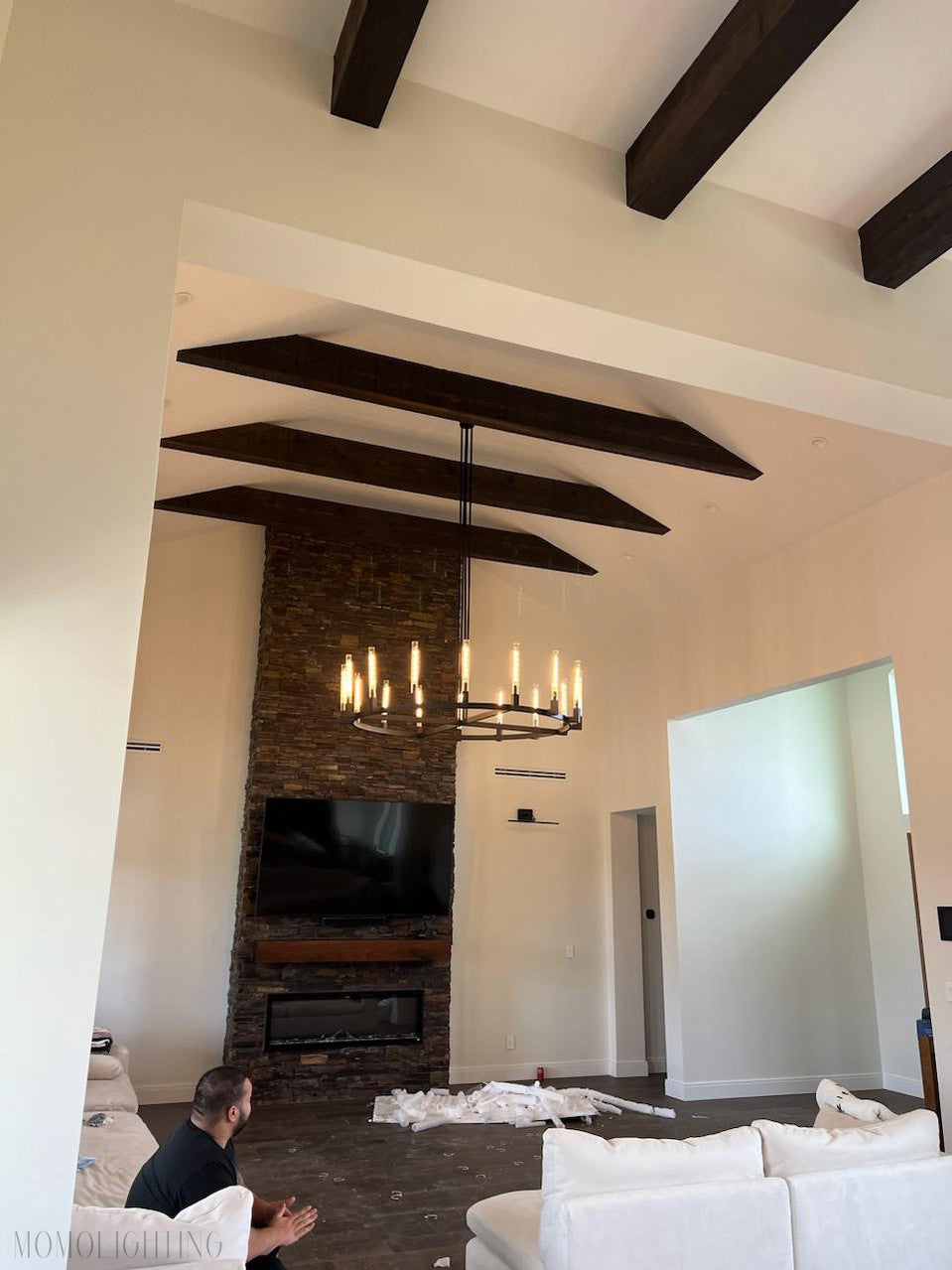 Candlestick Linear Chandelier 55"-Momo Lighting